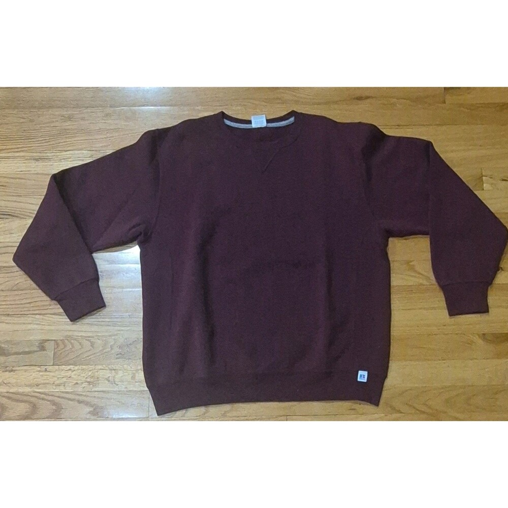 Vintage Russell Athletic Made In USA Crewneck Sweatshirt Burgundy Size Large